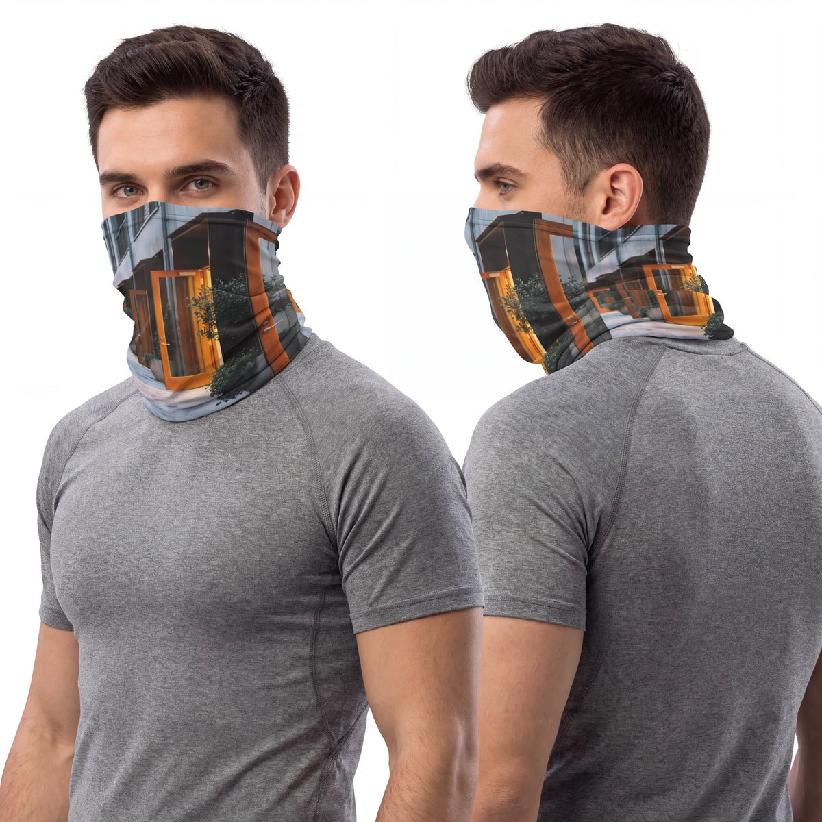Men's Lightweight Neck Gaiter - Twilight City | Echovira...