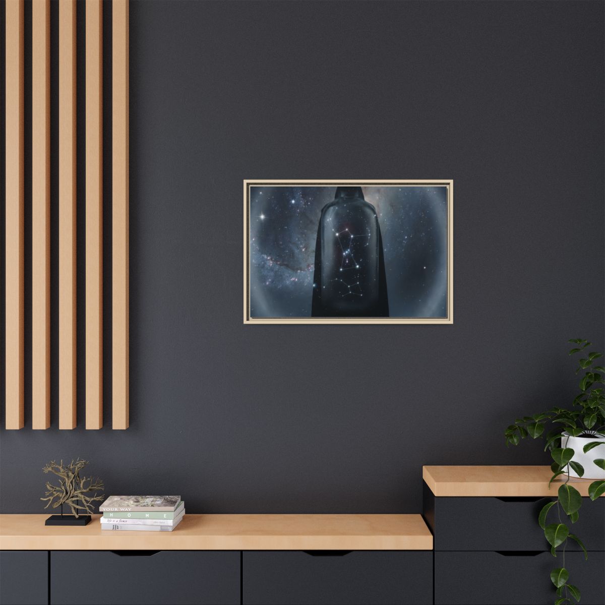 Framed Matte Canvas - Cosmic Sentinel — Natural / 1.25"... |...