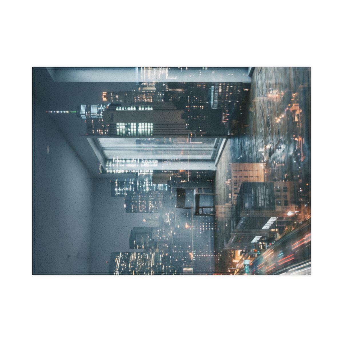 Toddler Blanket with Midnight City Skyline