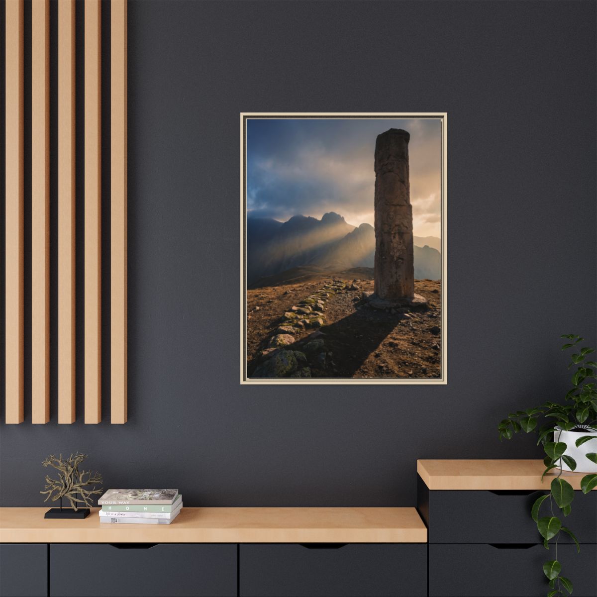 Framed Matte Canvas - Sun Peak