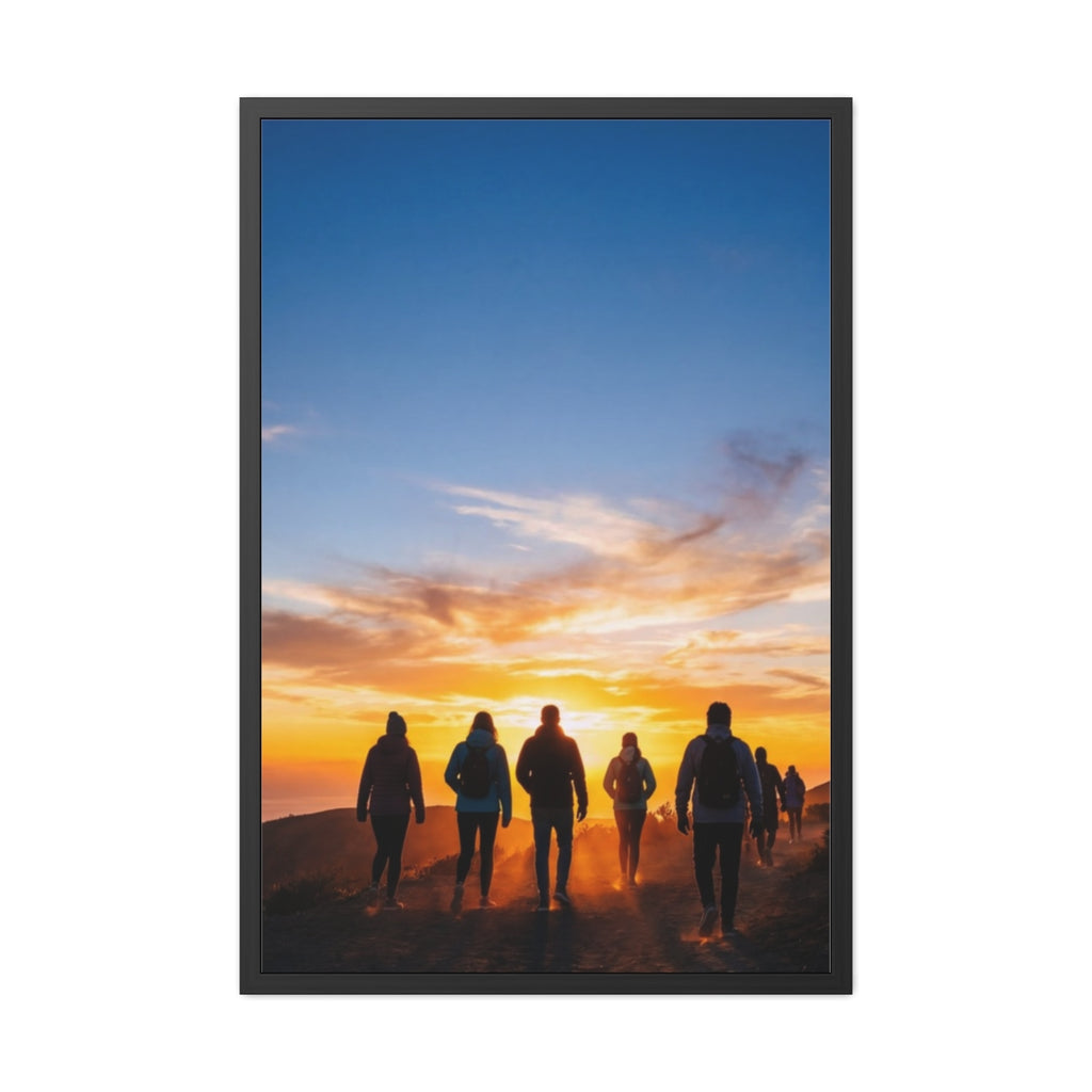 Framed Poster - Golden Sunset Ridge — Portrait (8×12, 9×11...