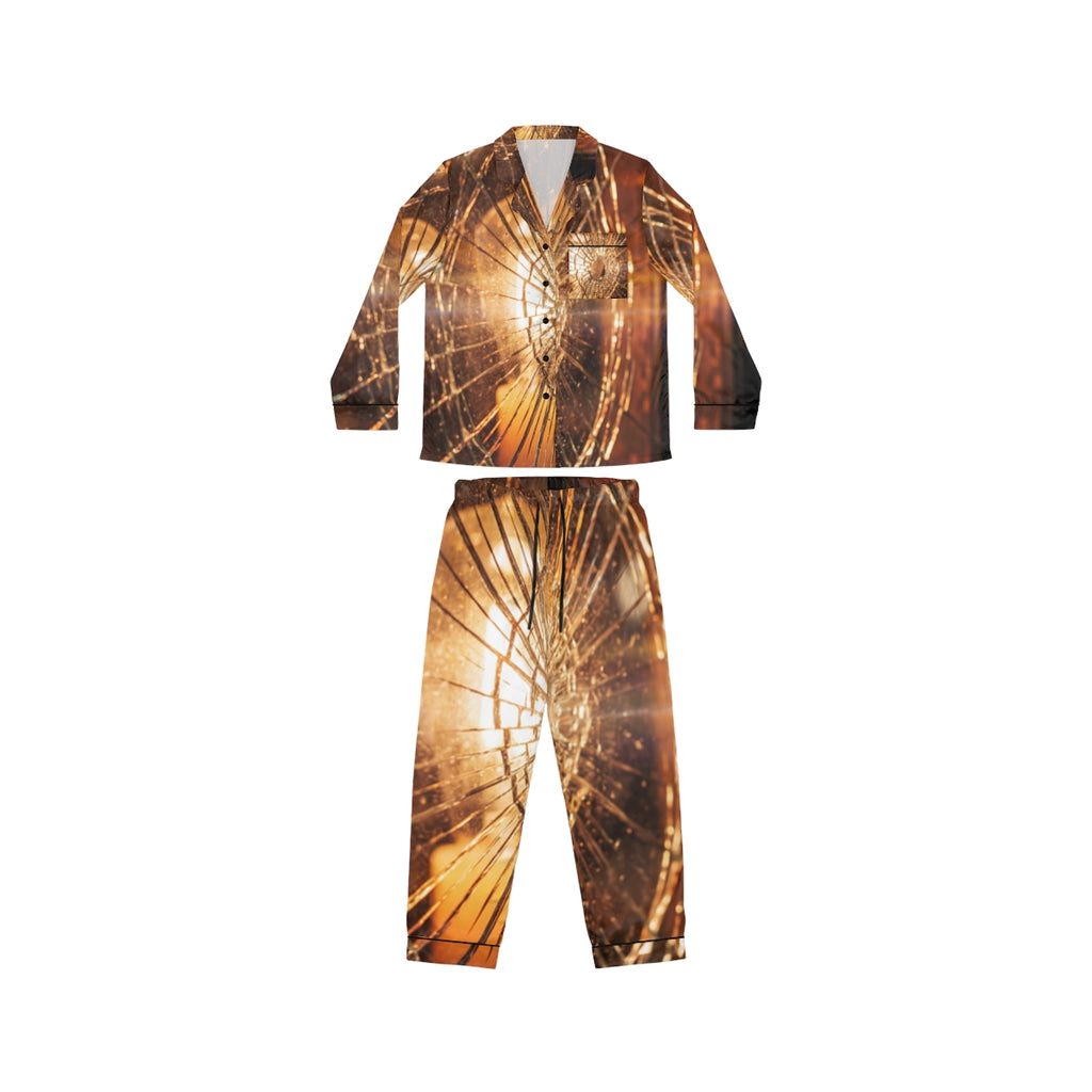 Women's Satin Pajamas - Cinematic Tension