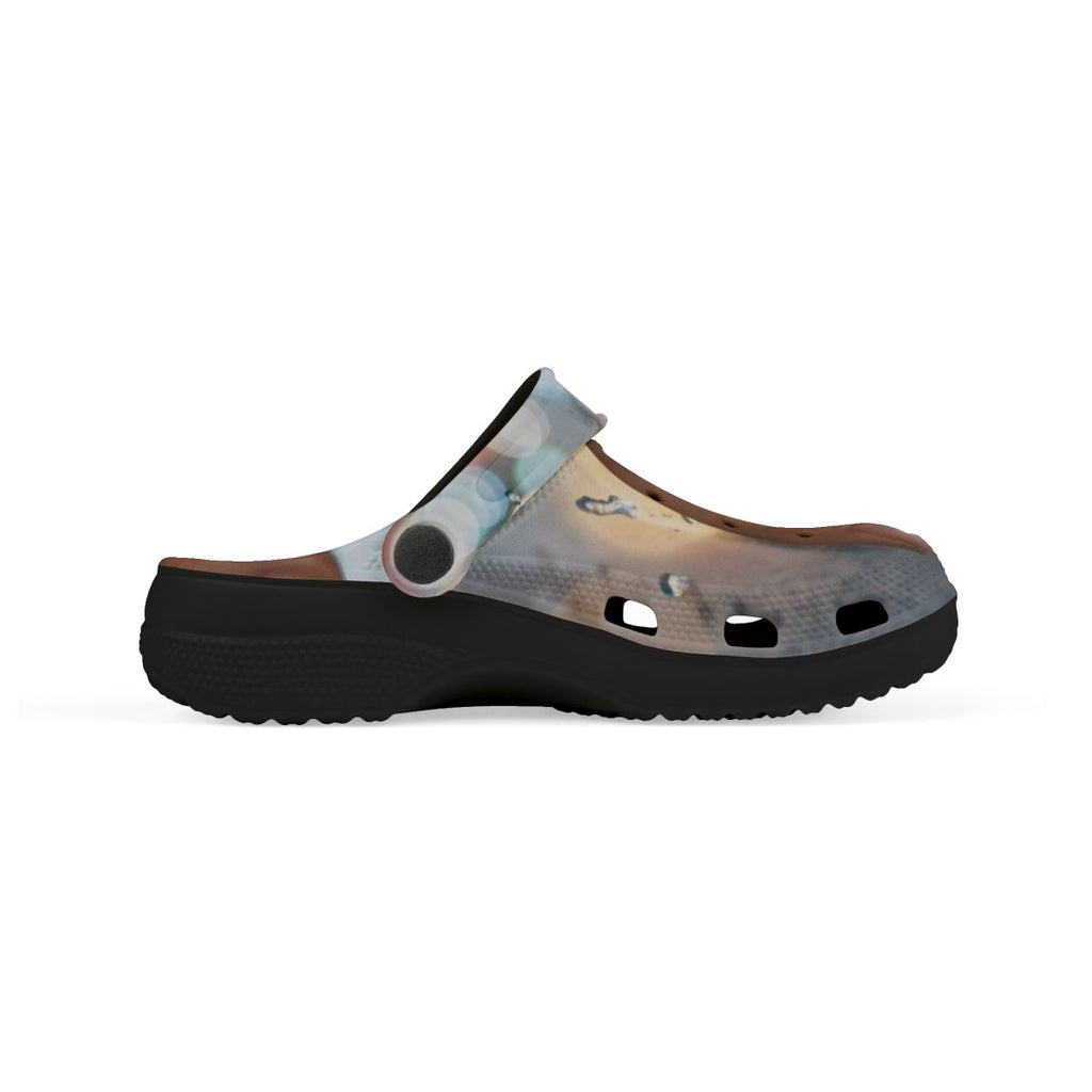Kids' Foam Clogs with Rainy City Window Art