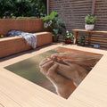Outdoor Rug - Golden Rays of Unity Wall Art | Echovira...
