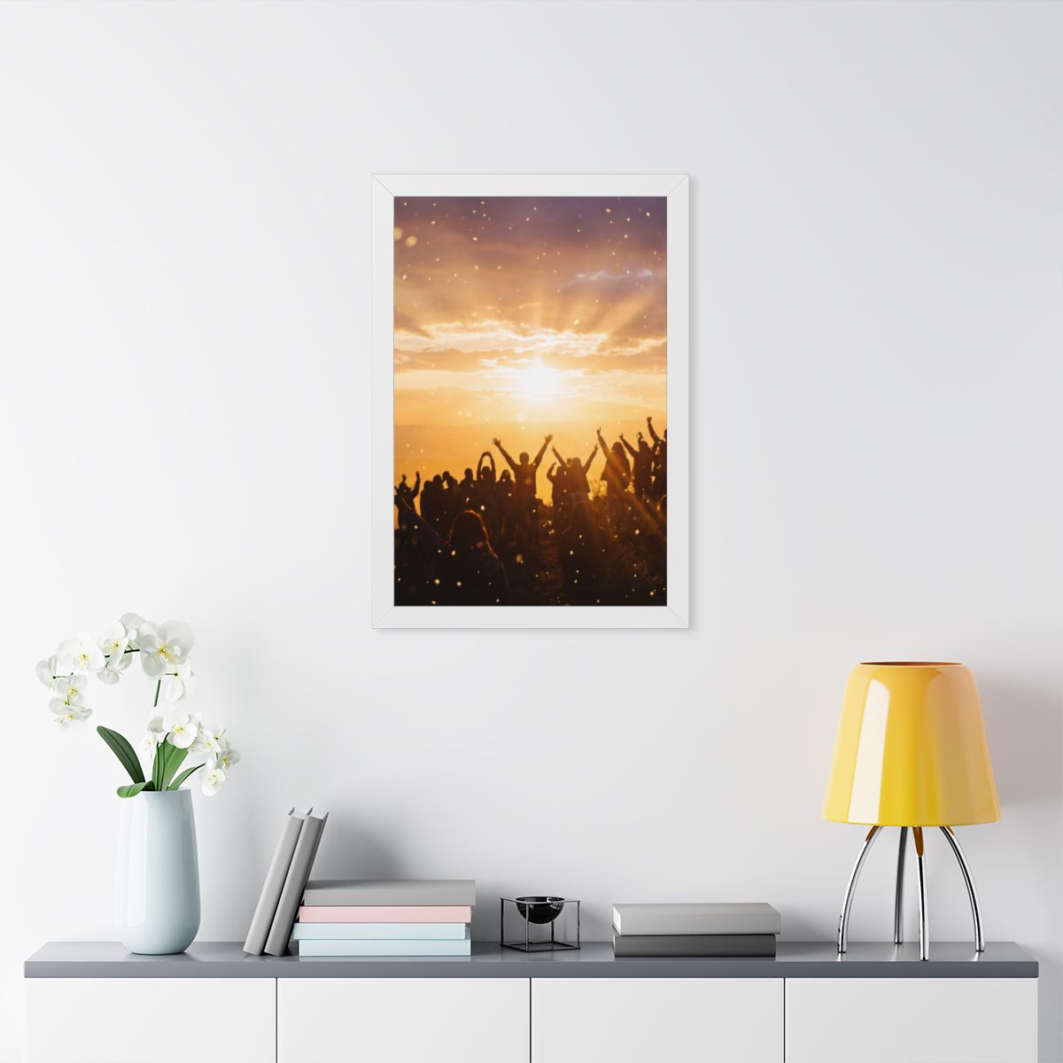 Framed Vertical Poster - Summit Ridge — White (11×14, 12×16...