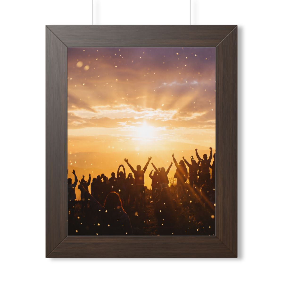Framed Vertical Poster - Summit Ridge — Walnut (11×14... |...