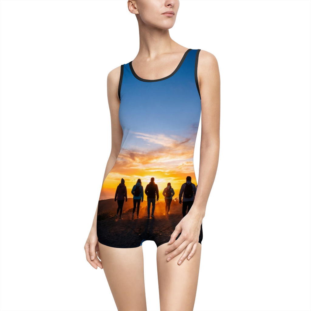 Women's Vintage Swimsuit - Golden Mountain Trail | Echovira...