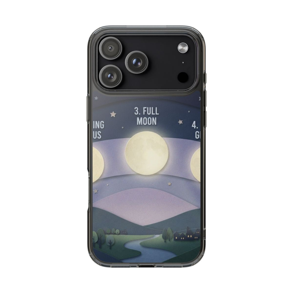 Clear Impact-Resistant Case - Moon | Echovira Gallery