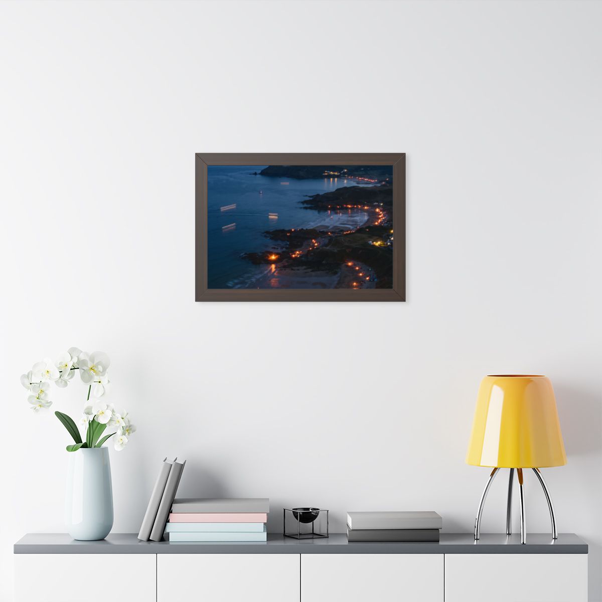 Framed Horizontal Poster - Coastal — Walnut (14×11, 16×12......