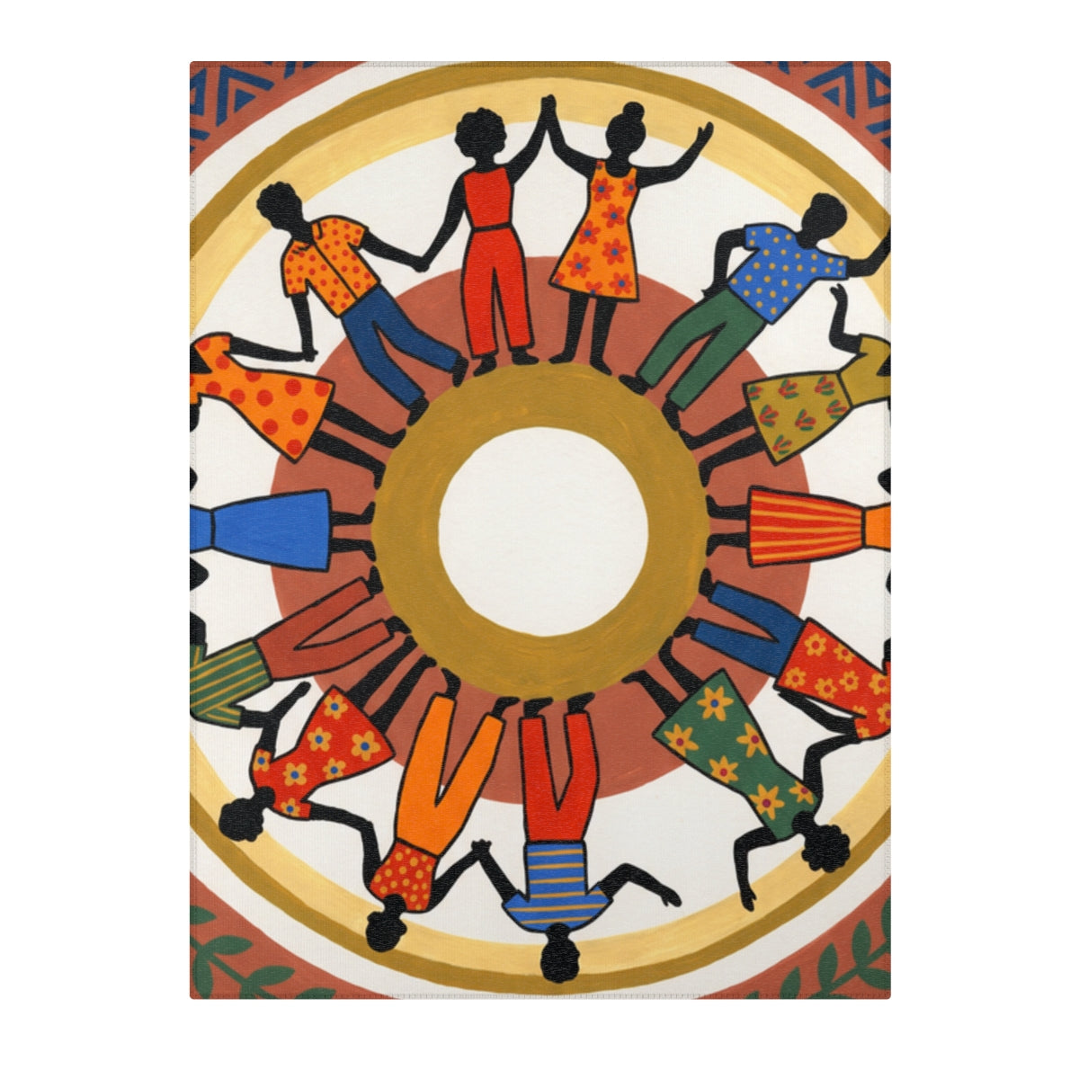Area Rug - Unity Mandala Folk Art | Echovira Gallery