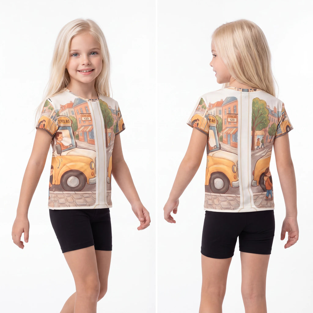 Kids Sports Jersey - School Bus Team Route | Echovira...