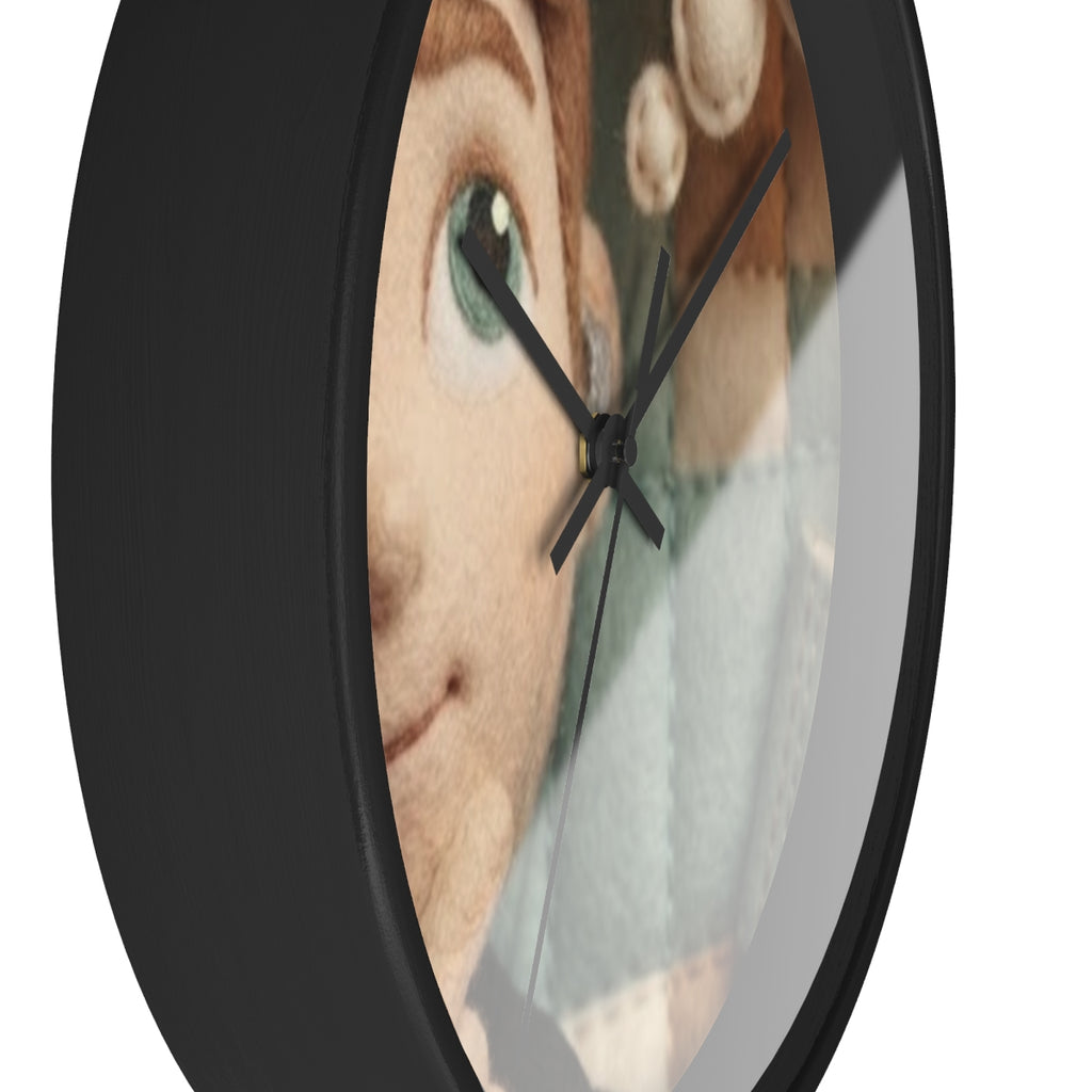Wall Clock - Counting Dreams Felt Boy Art | Echovira Gallery