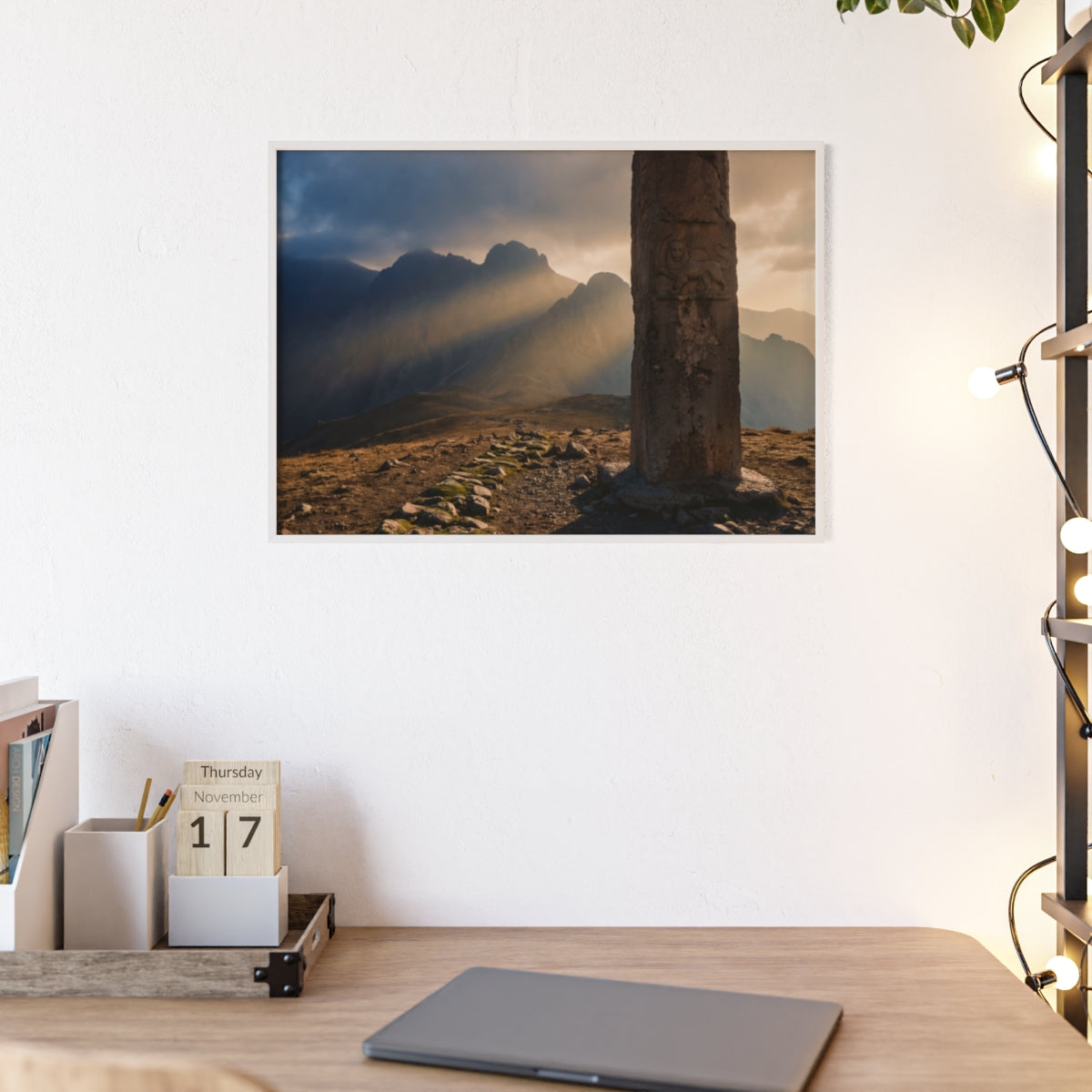 Wooden Frame Poster - Majestic Peak