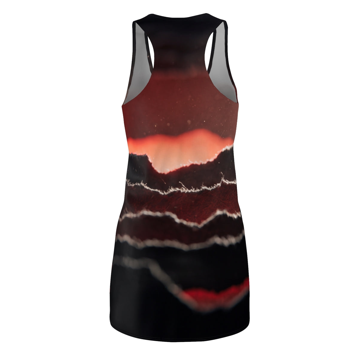 Crimson Vortex Abstract Art Racerback Dress