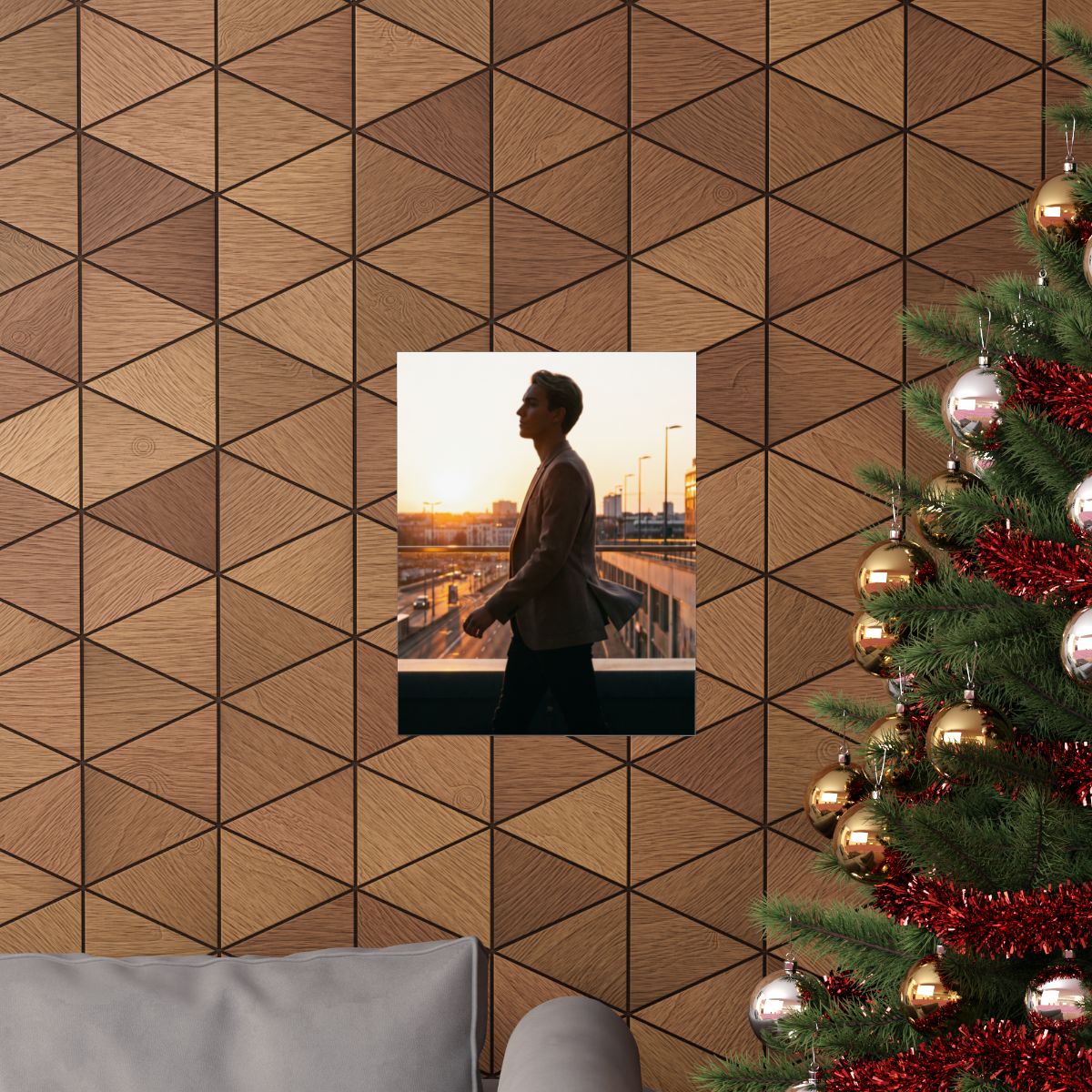 Matte Vertical Poster - Golden Hour Walk (8×10 & 36×54) |...