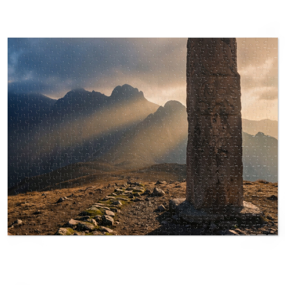 Jigsaw Puzzle with Tin - Mountain