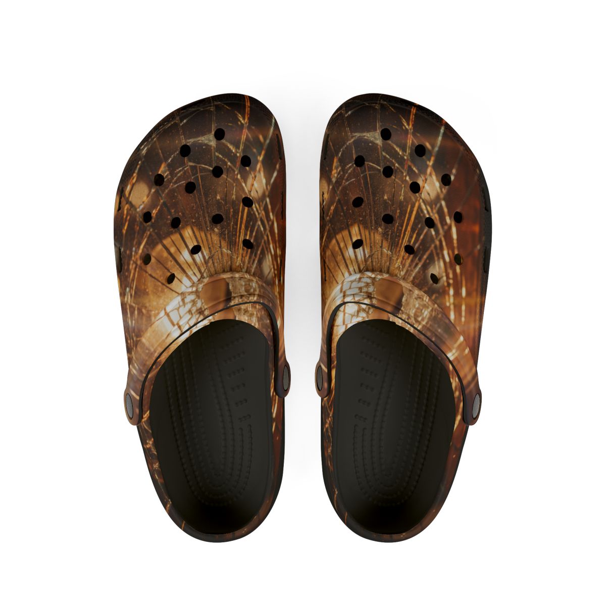 Men's EVA Foam Rubber Shoes - Shattered Light Art - Golden...
