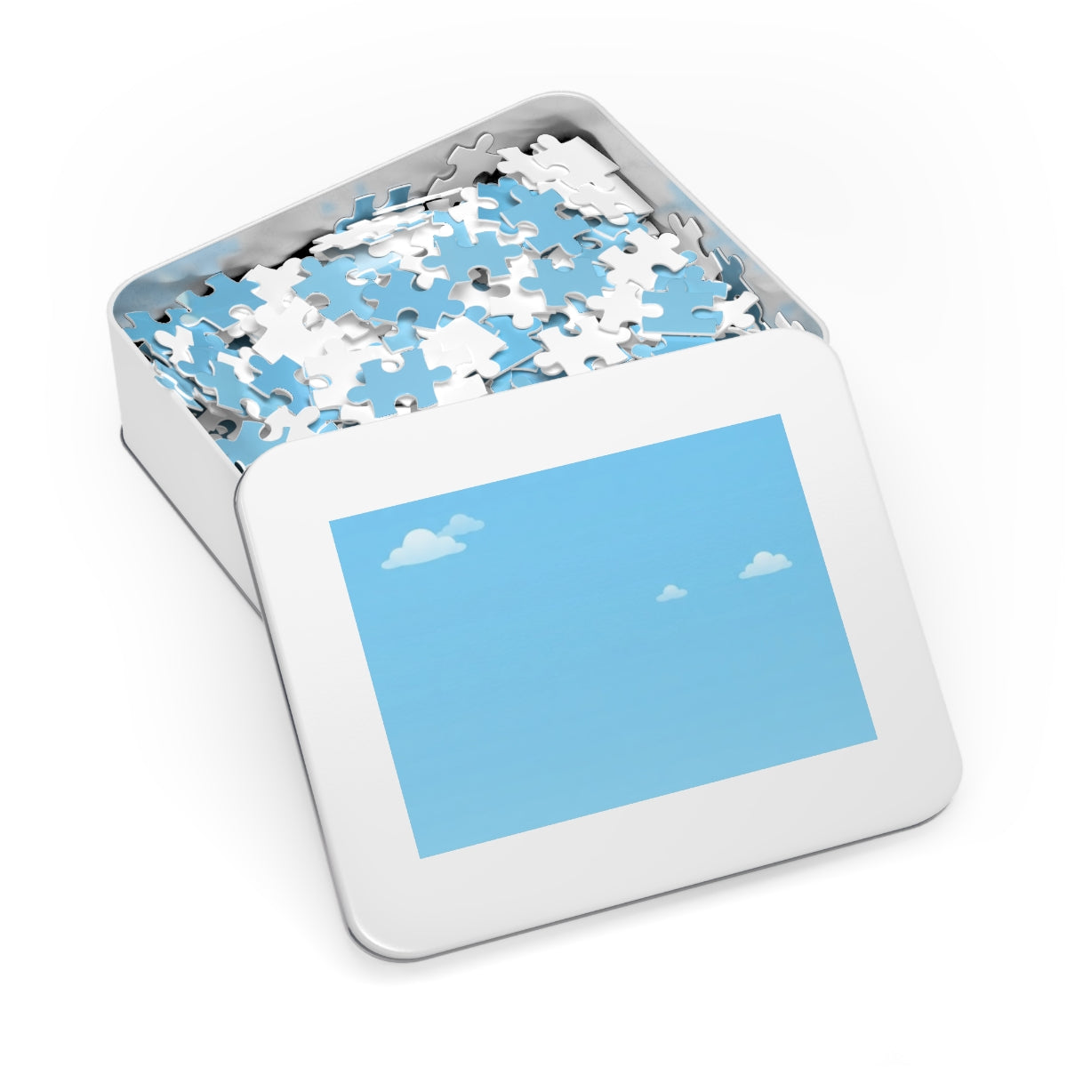Jigsaw Puzzle with Tin - Sunny Meadow Rolling Hills Artwork...