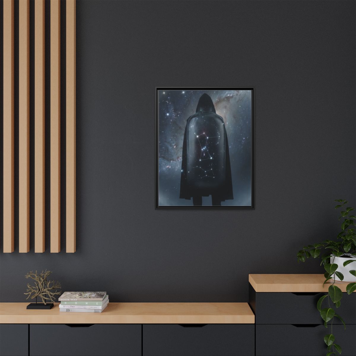 Framed Matte Canvas - Cosmic Sentinel — Black / 1.25" (8×10...