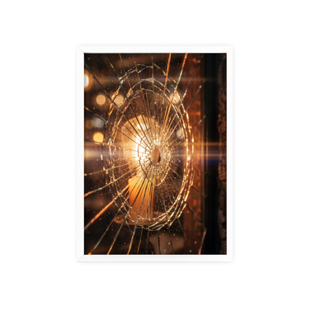 Wood Framed Poster - Cinematic Fracture