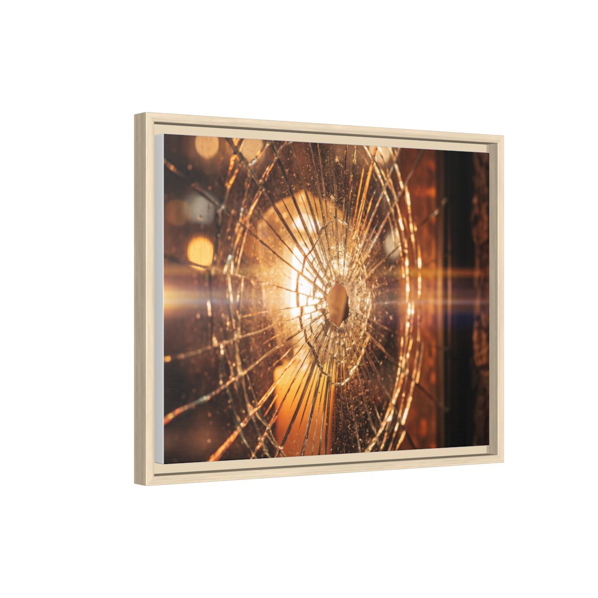 Framed Matte Canvas - Shattered Glass