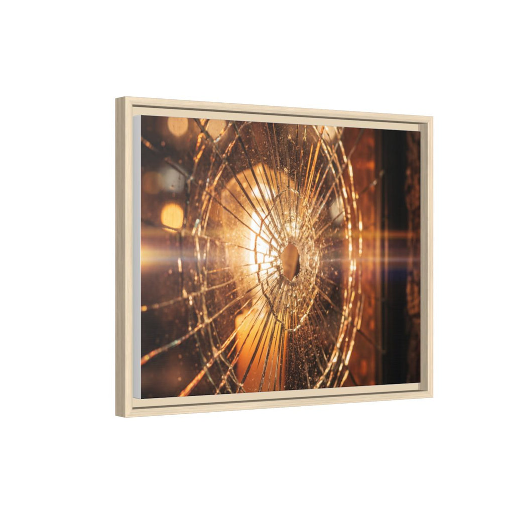 Framed Matte Canvas - Shattered Glass — Natural / 1.25"