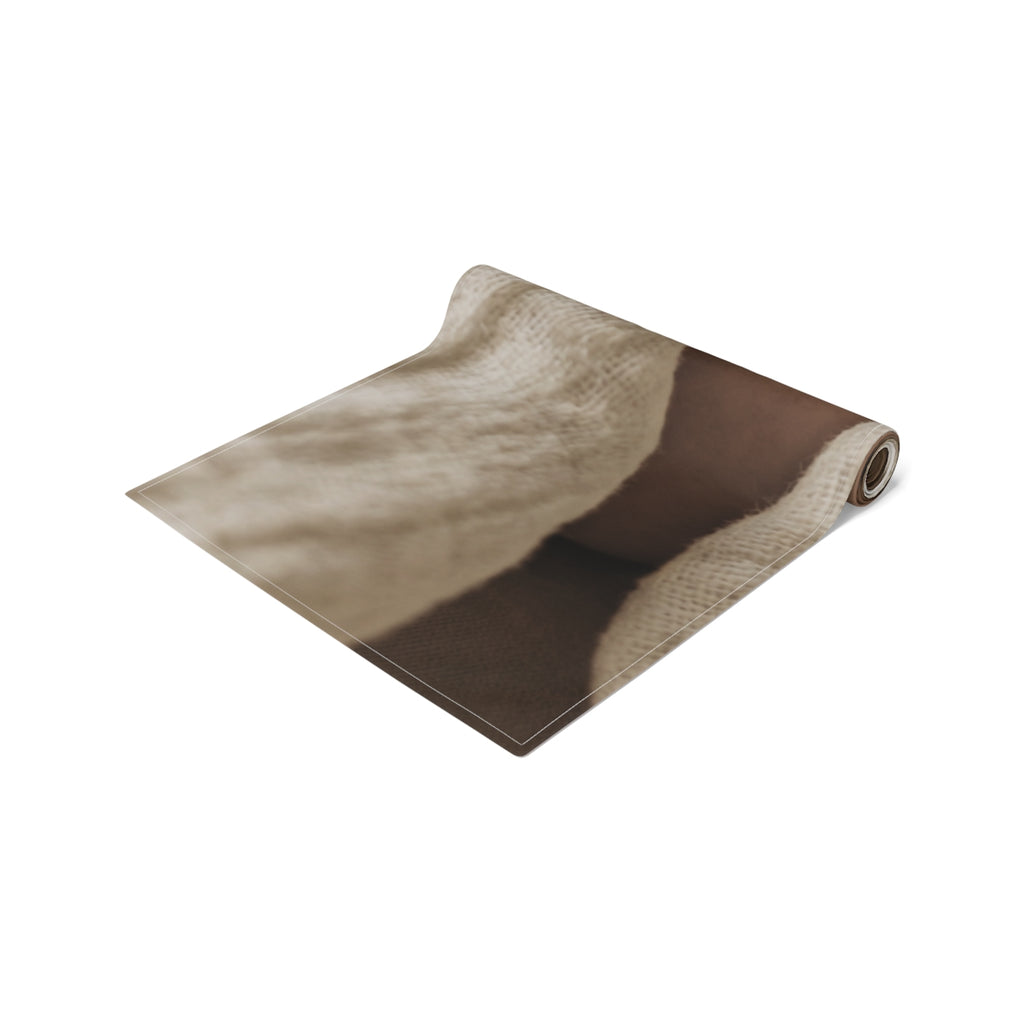 Table Runner - Organic Muslin Texture
