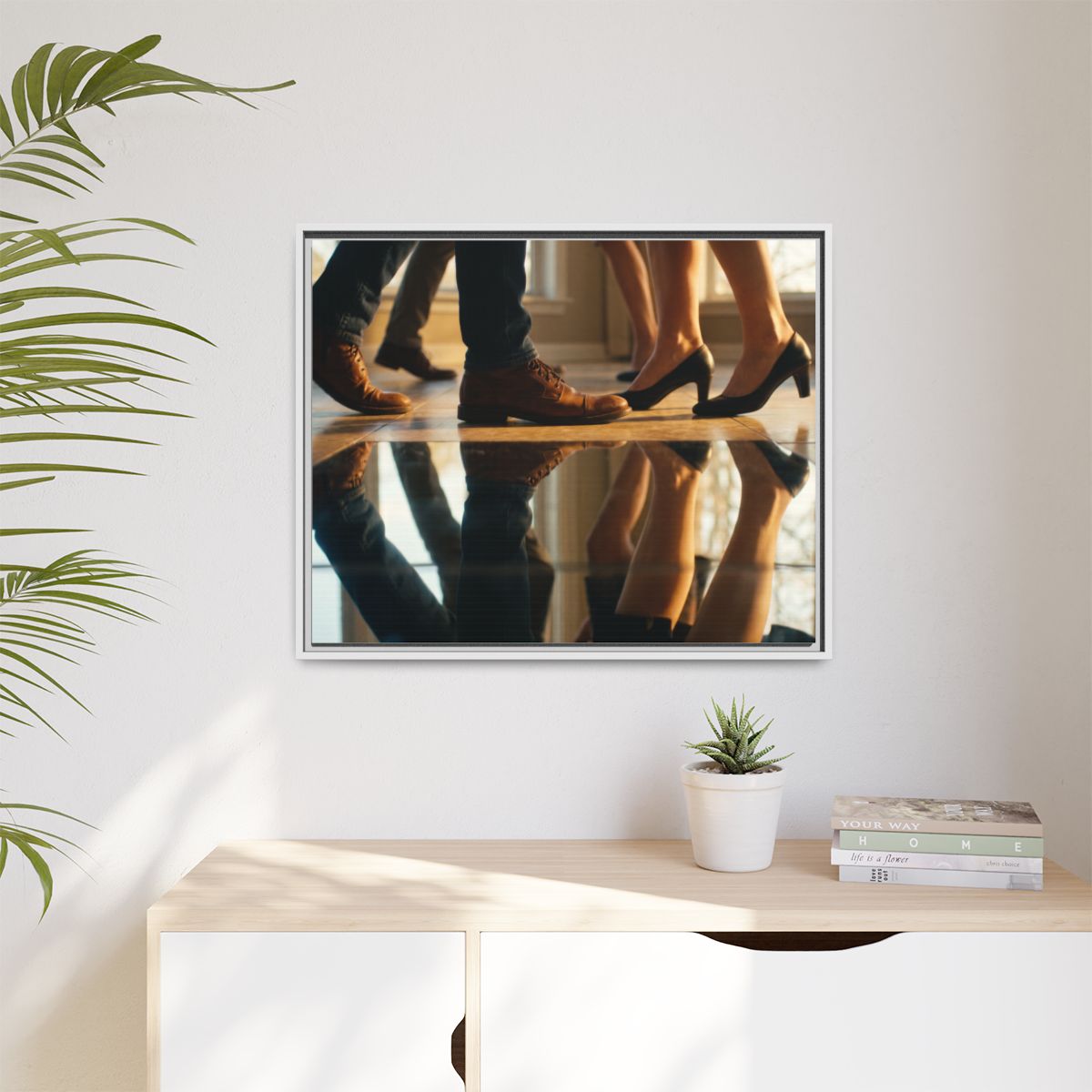 Matte Canvas, Framed - Golden Hour Reflections Cinematic Art...