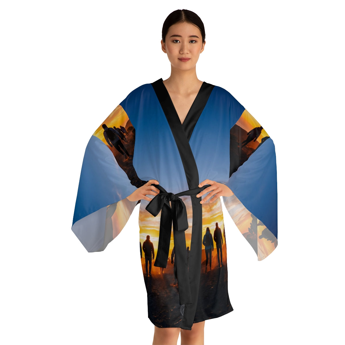 Kimono Robe - Golden Hour Mountain | Echovira Gallery