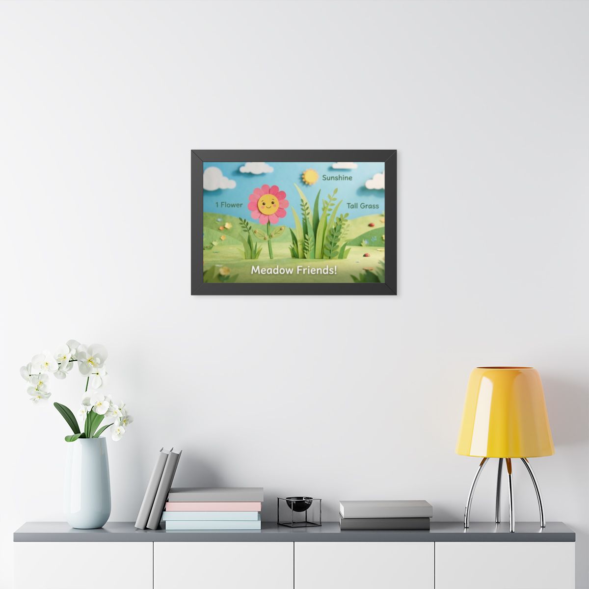 Framed Horizontal Poster - Meadow Vista — Black (14×11... |...