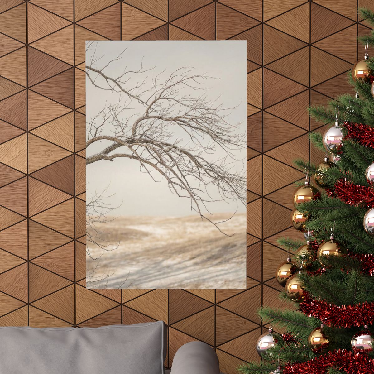 Matte Vertical Posters - Winter Branch Solitude Landscape......