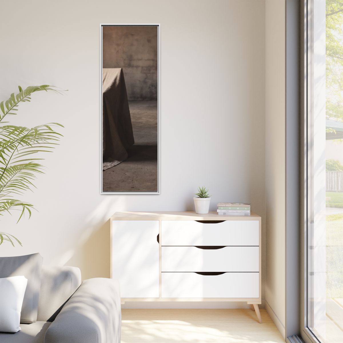 Matte Canvas, Framed - Draped Silence Still Life Art... |...
