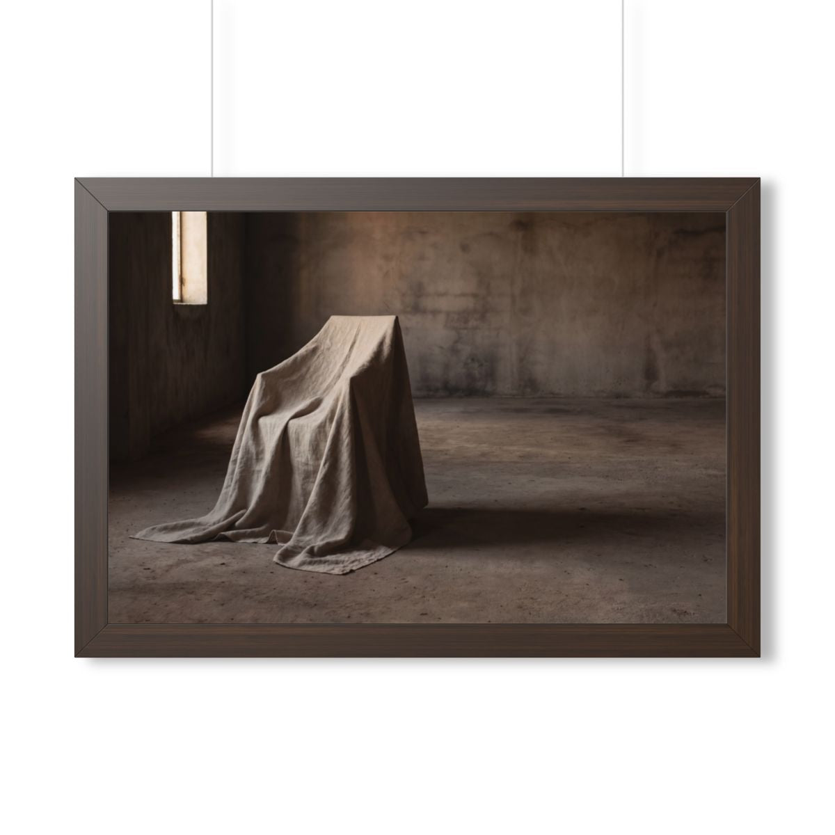 Framed Horizontal Poster - Draped Silence Still Life Art......