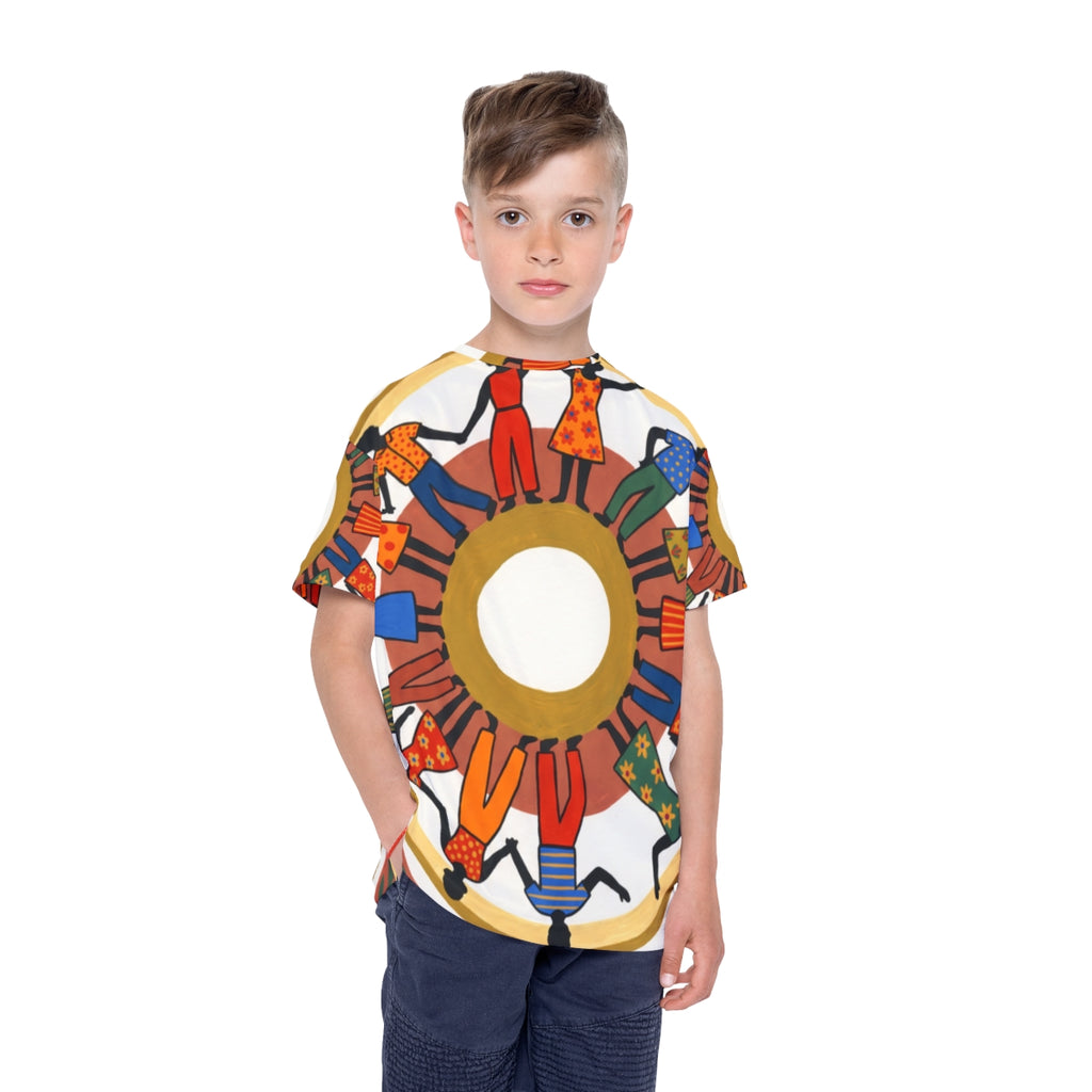 Kids Sports Jersey - Unity Mandala Folk Art | Echovira...