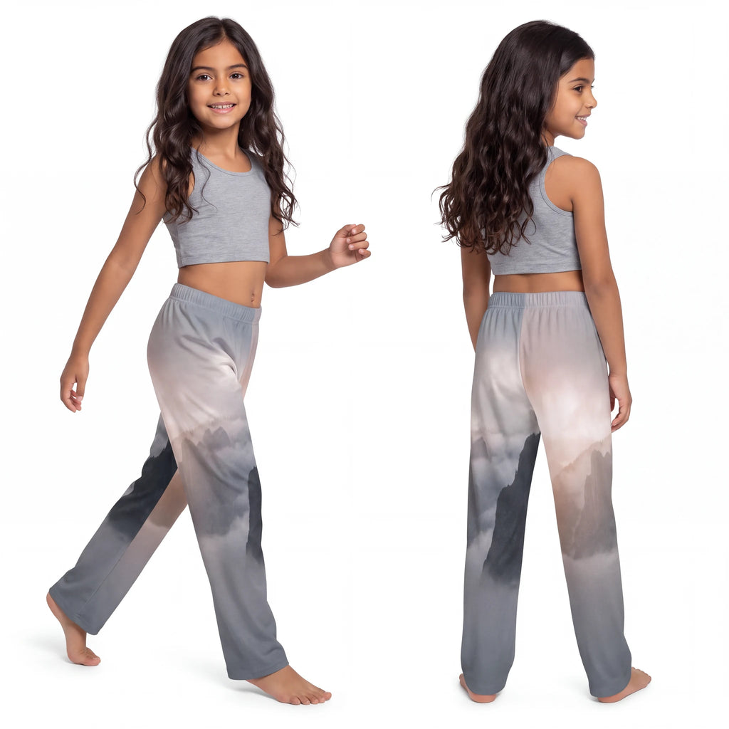 Kids Foggy Mountain Golden Moon Lounge Pants