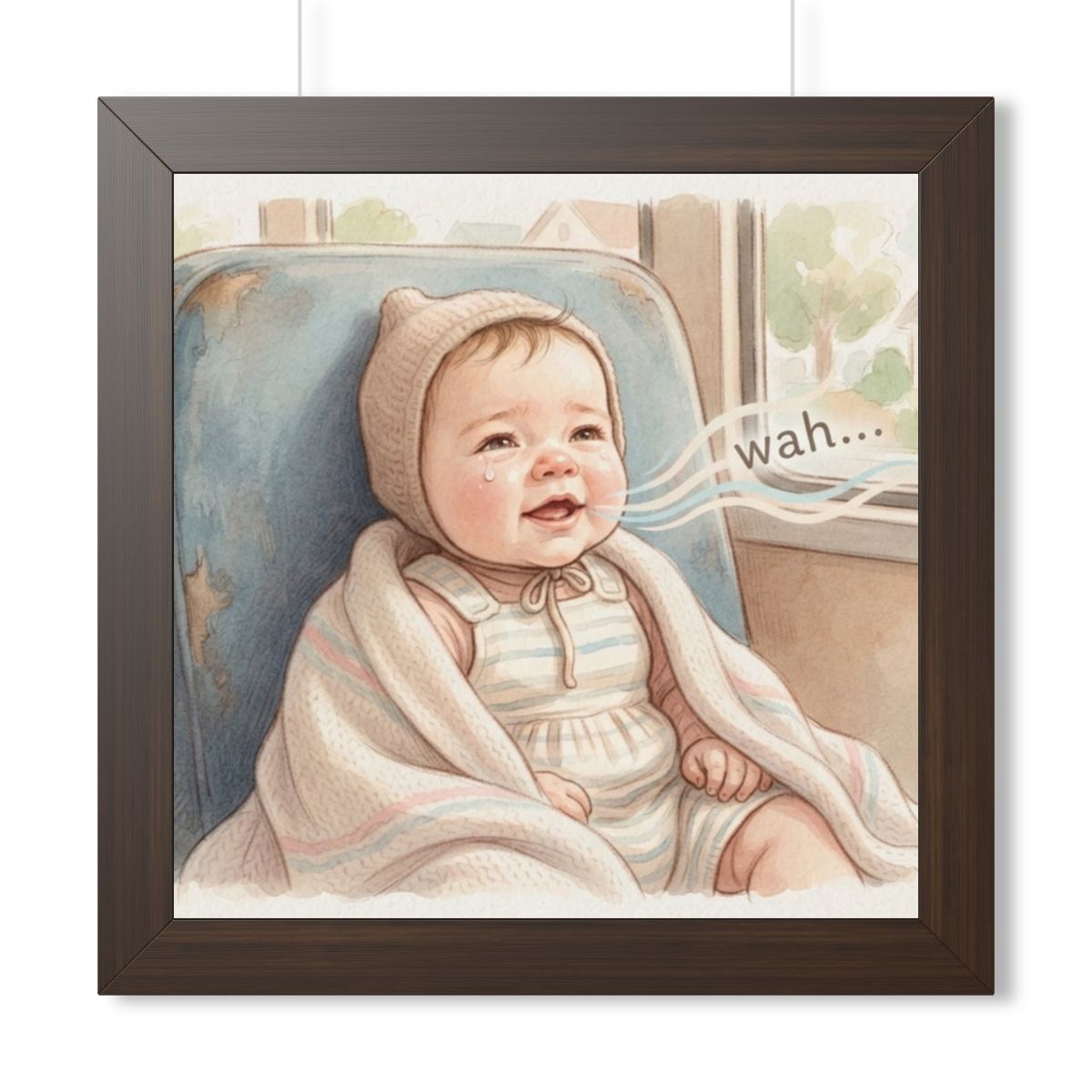 Framed Vertical Poster - Sweet Baby — Walnut (11×14, 12×16...
