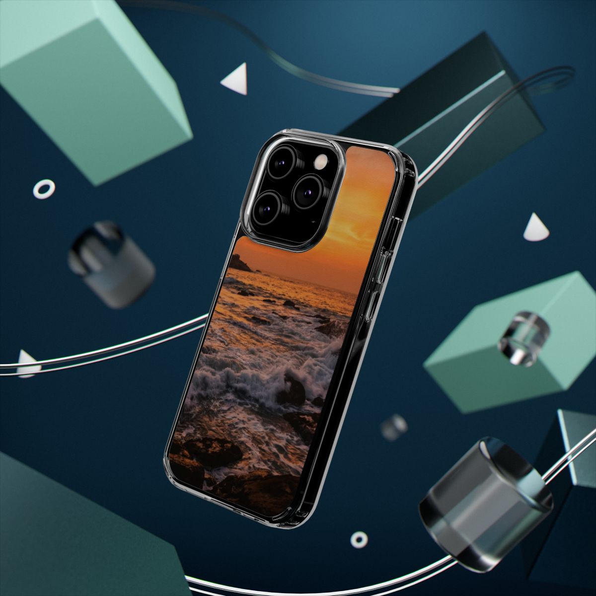 Clear Impact-Resistant Apple iPhone Cases - Kanyakumari Golden Hour | iPhone 17 Pro Max, 17 Pro, 17 Air & More