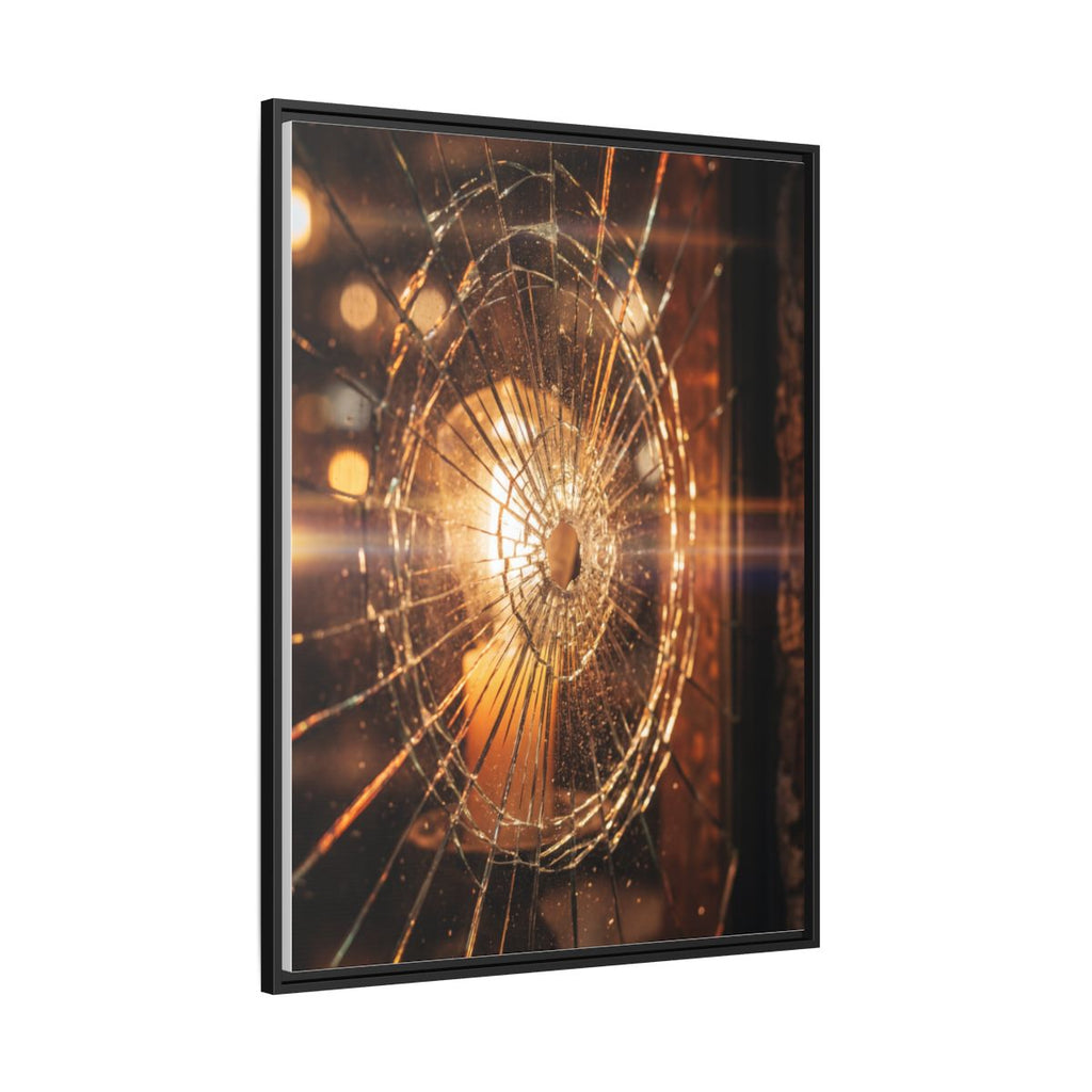 Framed Matte Canvas - Shattered Glass — Black / 1.25"