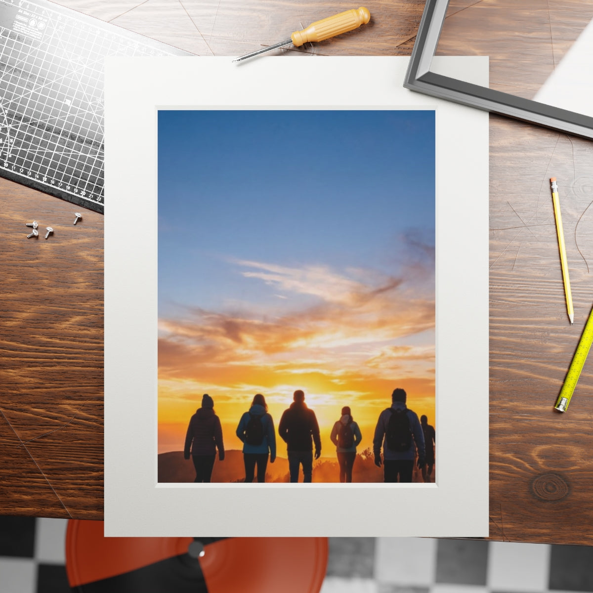 Fine Art Print - Sunset Ridge Hike — Portrait (11×14 &... |...