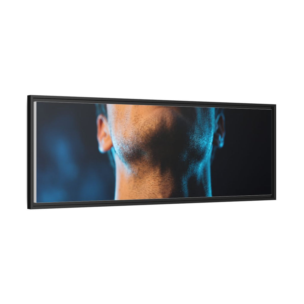 Framed Matte Canvas - Neon Pulse Core — Black / 1.25"