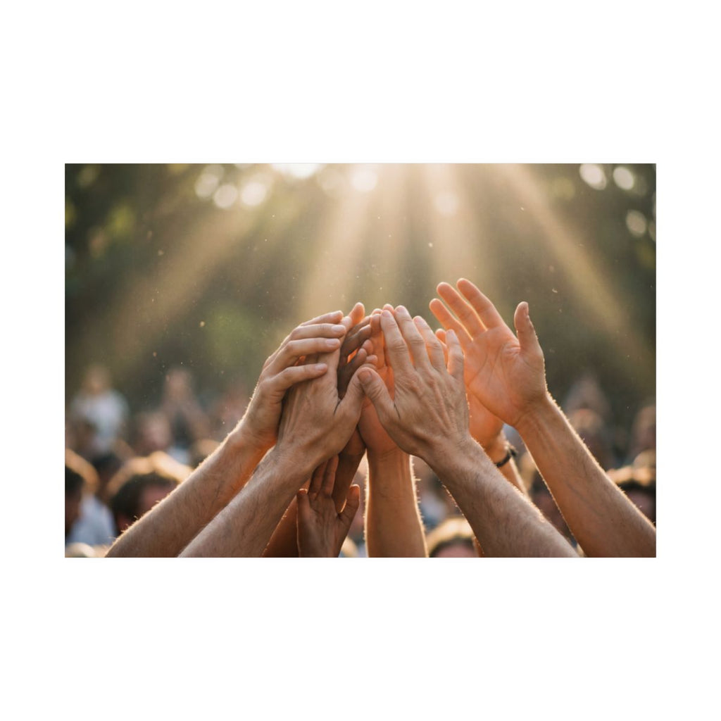 Matte Horizontal Posters - Golden Rays of Unity Wall Art......