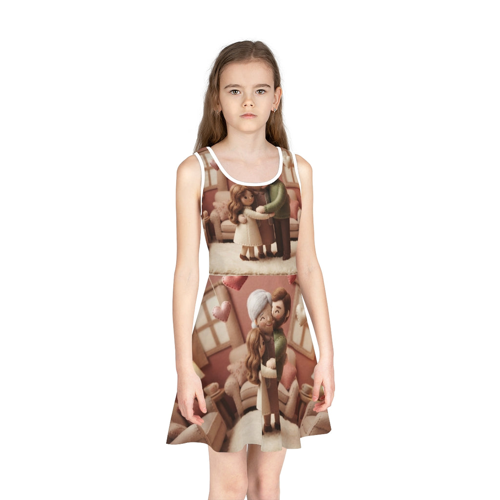 Girls' Sleeveless Sundress - Sweet Hugs | Echovira Gallery
