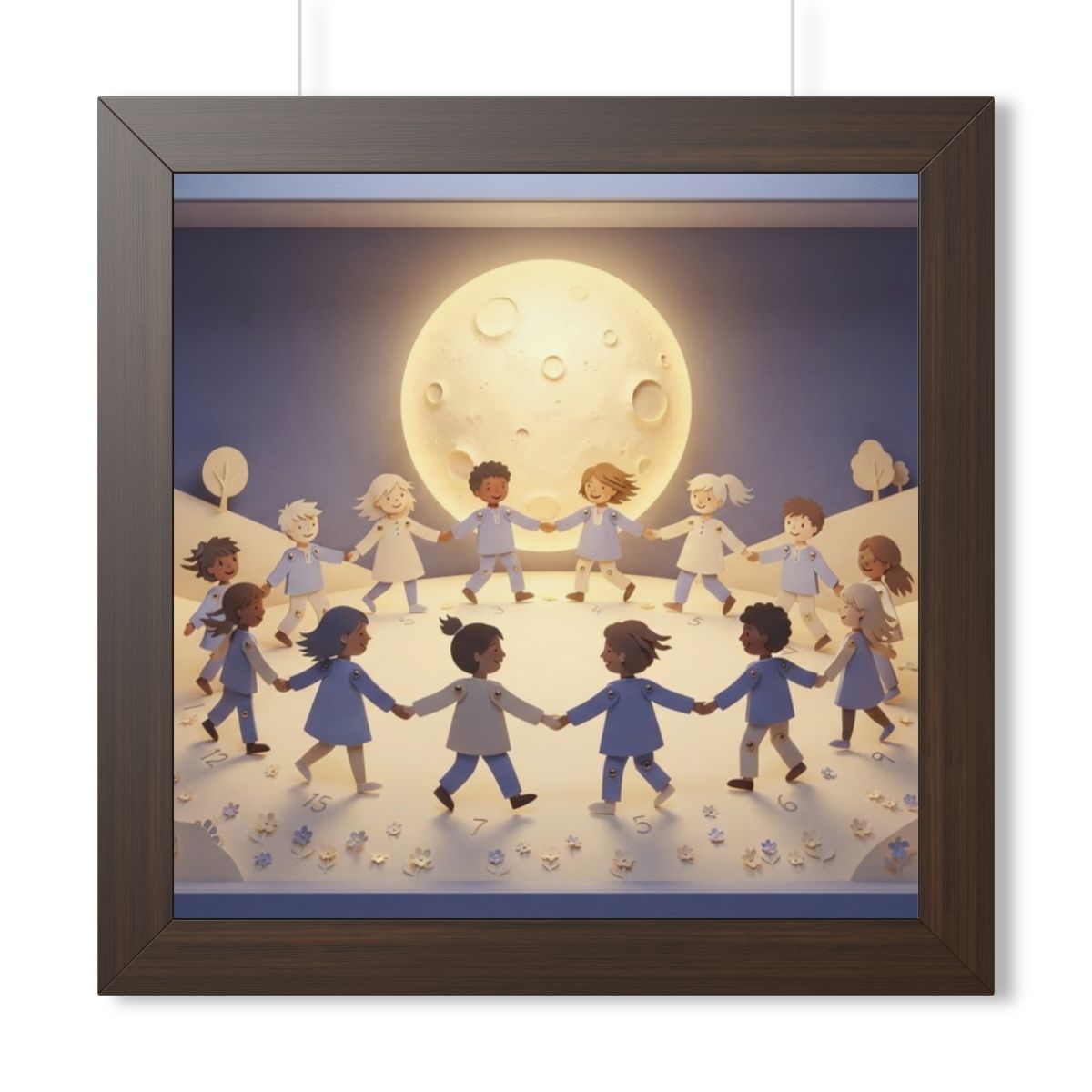 Framed Vertical Poster - Moonlit Lullaby — Walnut (11×14......