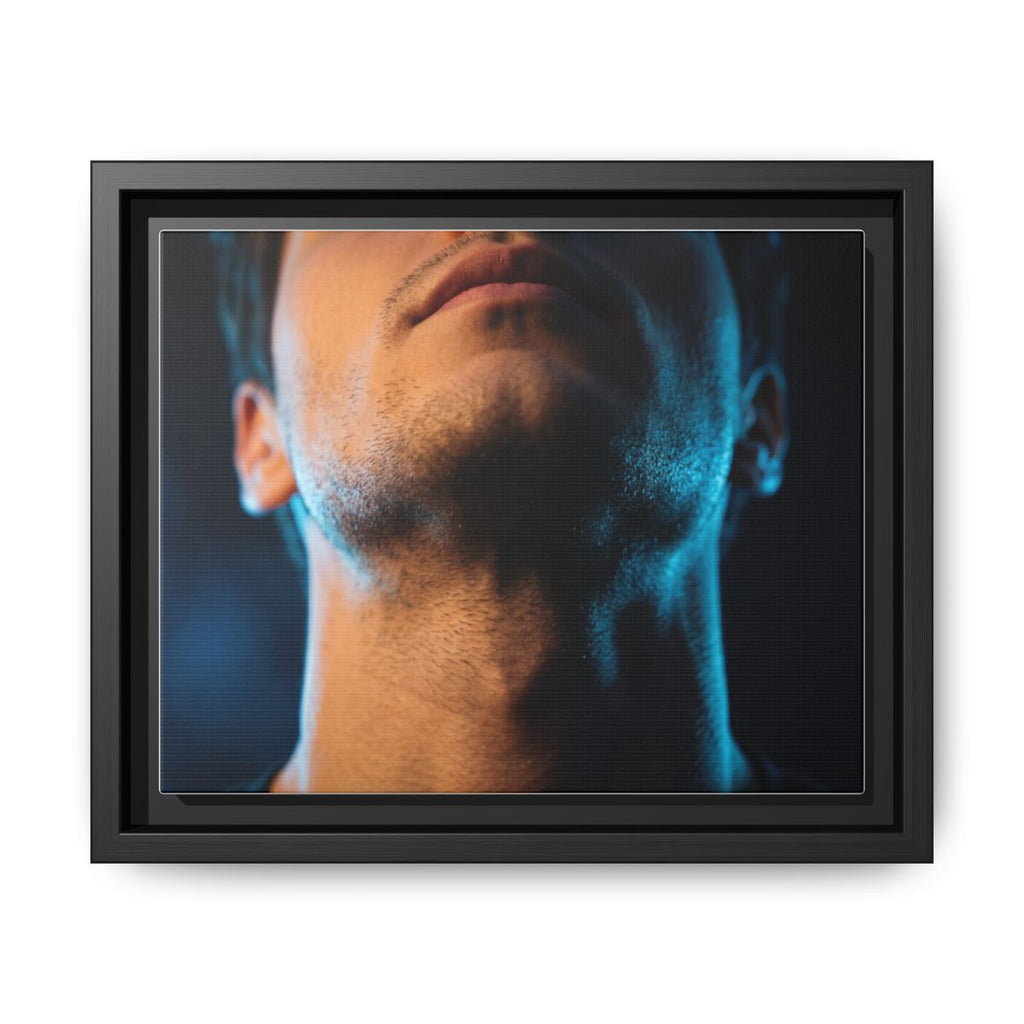 Framed Matte Canvas - Neon Pulse Core — Black / 1.25"