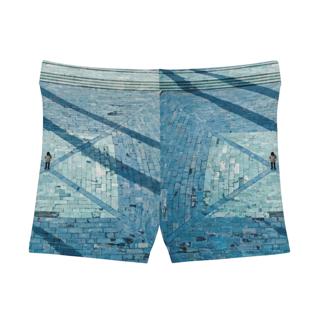 Women's Shorts - Plaza Geometry | Echovira Gallery