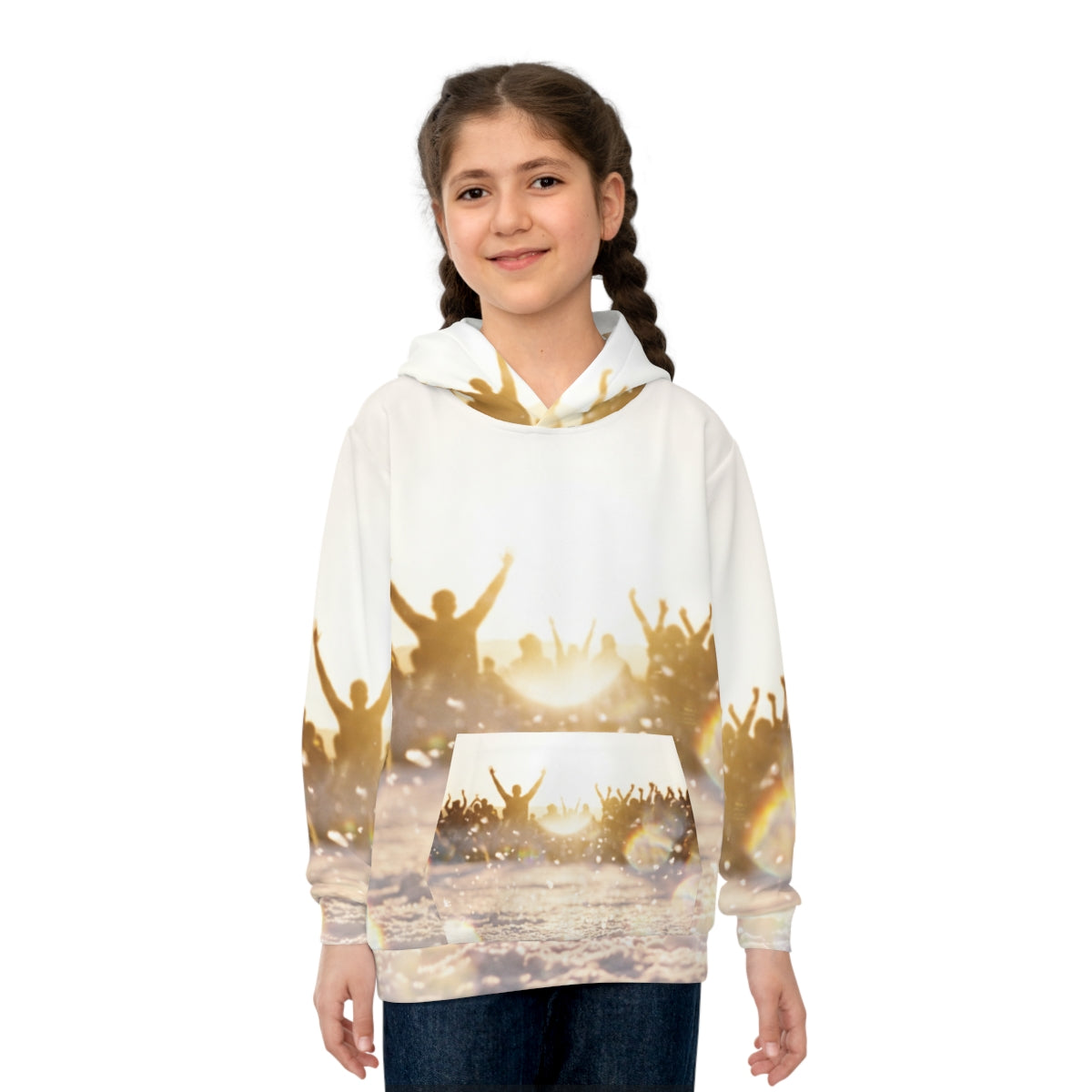 Children's Hoodie Golden Hour Crowd Art