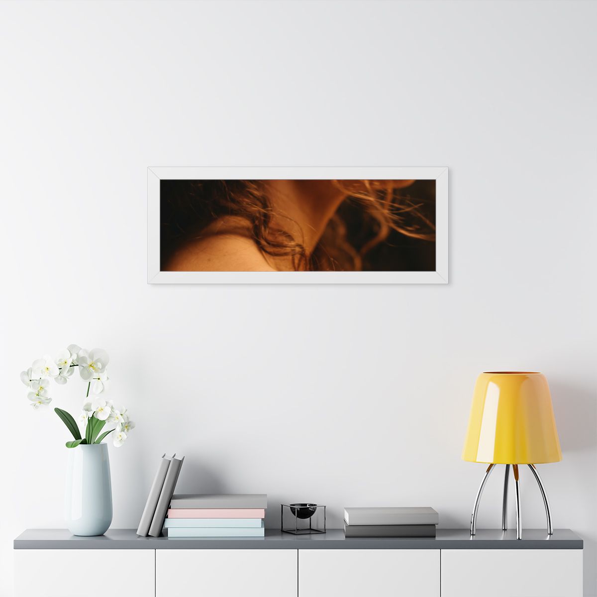 Framed Horizontal Poster - Golden Hour Silhouette Art —... |...