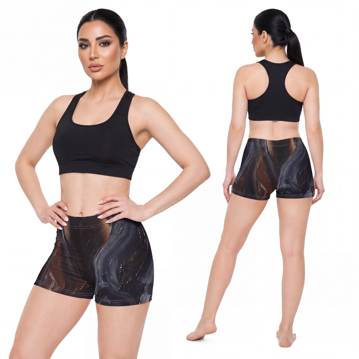 Women's Shorts - Moody Chiaroscuro Folds
