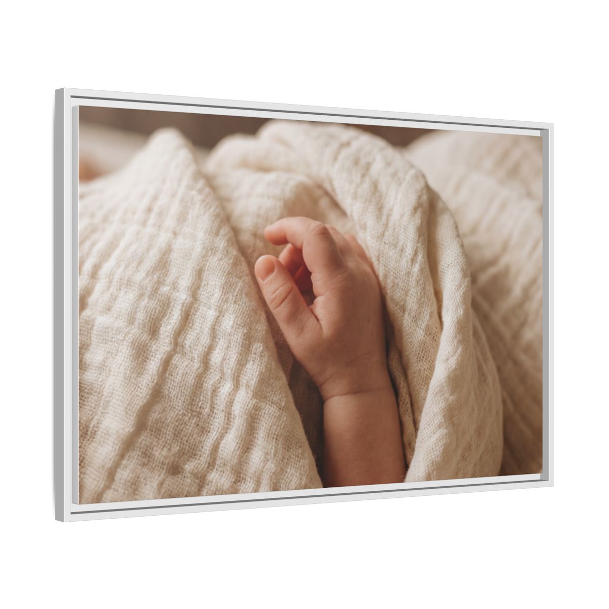 Framed Matte Canvas - Neutral Nursery — White / 1.25"