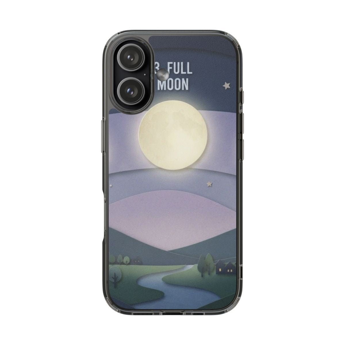 Clear Impact-Resistant Case - Moon | Echovira Gallery
